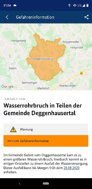 Wasserrohrbruch