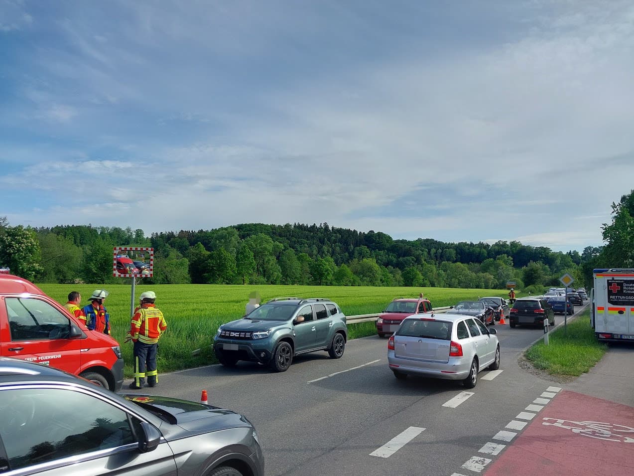 Auffahrunfall mit mehreren Fahrzeugen