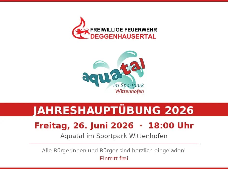 Jahreshauptübung 2026 – Zuschauer willkommen!
